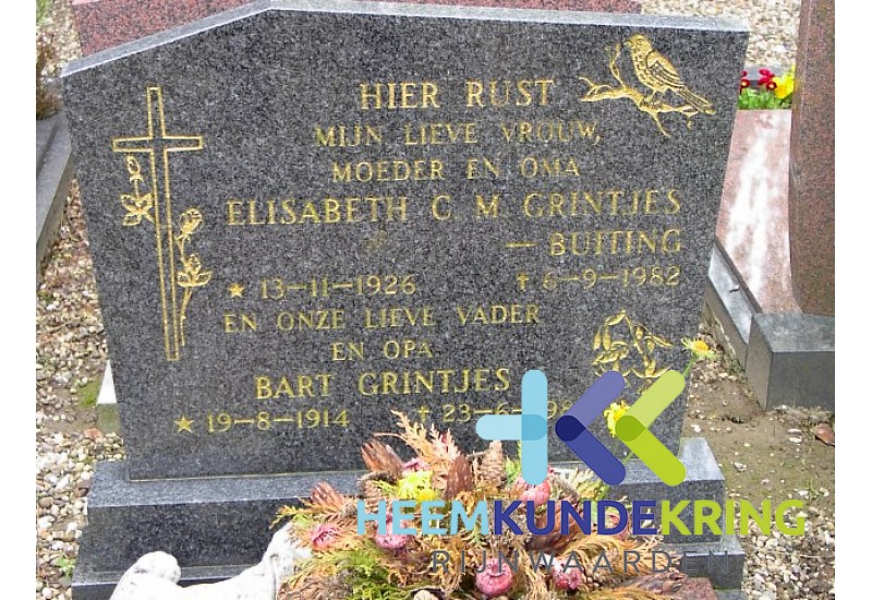 Grafstenen kerkhof Herwen Coll. HKR (64) E. C.M.Grintjes -Buiting & B. Grintjes